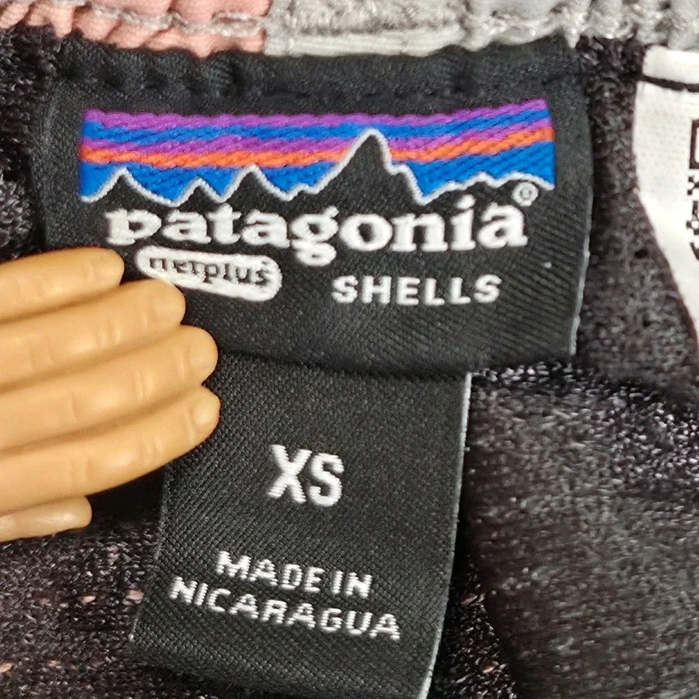 Patagonia Drawstring Waist Shorts Swim Trunks Size XS Gray And Pink Color Block